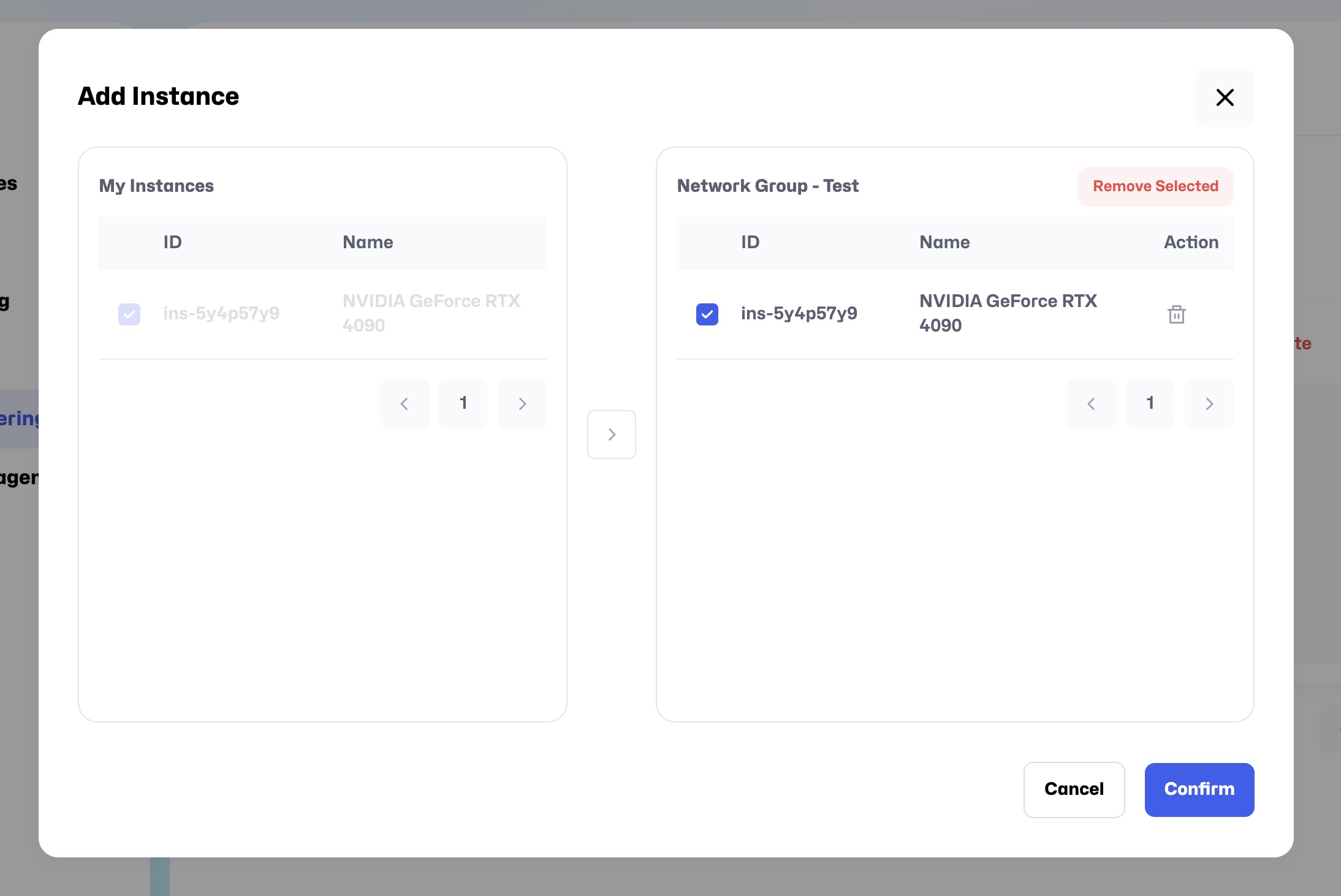 Remove Instance